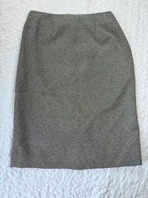 Falda lápiz de negocios Larry Levine gris con cremallera trasera talla 4 Foto 1 de 4