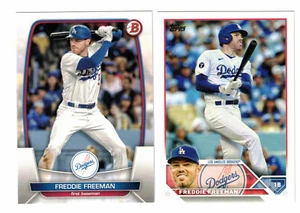 Freddie Freeman    2 card lot 2023 BOWMAN +2023 TOPPS  DODGERS - Picture 1 of 2