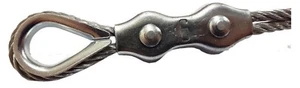 Abrazaderas de cuerda de alambre dúplex galvanizado de 2 mm 3 mm 4 mm 5 mm 6 mm 8 mm empuñaduras acero envío y devolución gratuitos - Imagen 1 de 2
