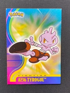 #236 Tyrogue Blue Logo Pokemon Topps TV Animation Edition Karte 2001 - Bild 1 von 2