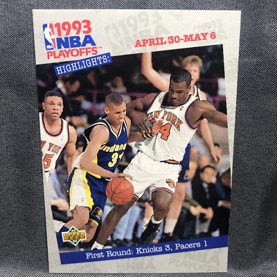 Tarjeta de baloncesto 1993-94 Upper Deck Indiana Pacers Knicks 178 Reggie Miller NBA Foto 1 de 2