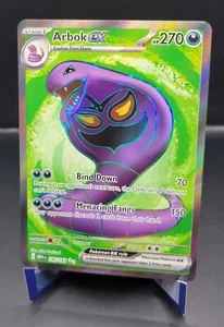 Juego de cartas coleccionables Pokémon Arbok ex 185/165 arte completo ultra raro casi nuevo - 151 - Imagen 1 de 3