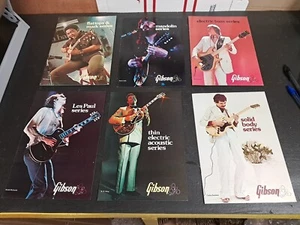 6 Vintage 1975 Gibson Guitar brochure catalog flyers Les Paul Keith Richards (M) - Picture 1 of 10