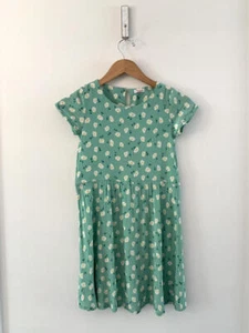 Girls Amelia Milano Green Daisy Print Dress Italy Made Size 10 Years - Picture 1 of 6