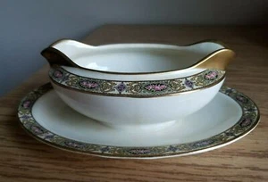 Vintage Homer Laughlin Vandemere Gravy Boat with Attached Underplate Made in USA - Picture 1 of 10