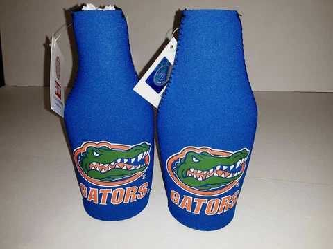Florida Gators  Zip - Up Bottle Koozie ( set of two ) Cover