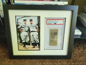 1938 NY Yankees PSA Ticket Stub-Lou Gehrig w/ Print-Framed & Matted - Picture 1 of 3
