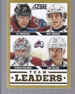 2013-14 (AVALANCHE) Score Gold #557 Semyon Varlamov/McLeod/Parenteau/Duchene