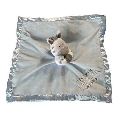 Carters Zebra Rattle Security Blanket Lovey This is What Handsome Looks Like - Image 1 of 4