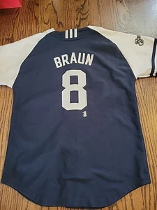 Adidas Milwaukee Brewers Ryan Braun Jersey Youth Size M 10-12 Baseball Boys - Picture 1 of 9