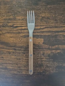 5 X Sabre Paris Bistrot Teak Salad/Dessert Fork, Brown Handle - Picture 1 of 5