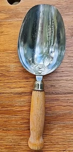  Vintage 1/4 Tasse Chrom Küche Kanister Schaufel Holzgriff - Bild 1 von 5