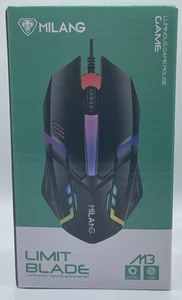 Milang Gaming Maus Kabelgebunden USB Ergonomisch mit LED Hintergrundbeleuchtung Farben PC Laptop - Bild 1 von 4