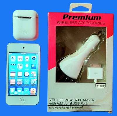 Apple iPod Classic 4th Gen White w/AirPods | Tested - Image 1 of 4