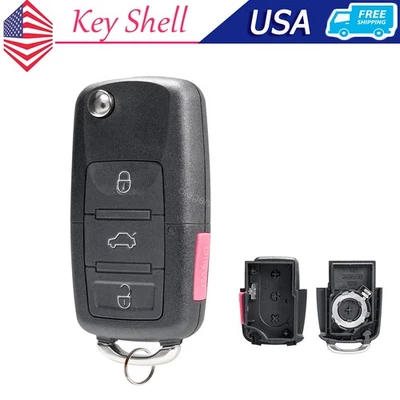 Repuesto de carcasa de llavero de 4 botones para VW Golf MK4 Beetle Jetta Passat GTI Eos Foto 1 de 4