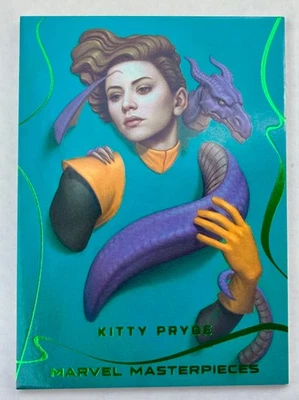 2022 Marvel Masterpieces Kitty Pride Emerald Green Foil /25 SSP Upper Deck - Image 1 of 2