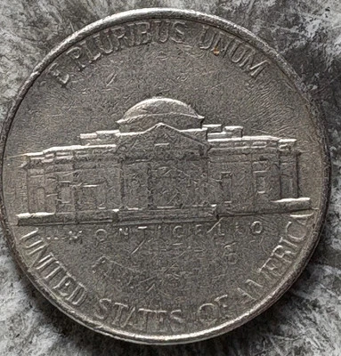 1994P Jefferson nickel Error struck through Greece reverse five cent - Image 1 of 4