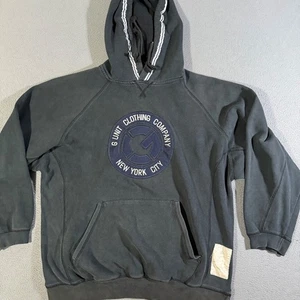 Felpa con cappuccio vintage G Unit Clothing Company XL uomo grigia maglione New York City - Foto 1 di 8