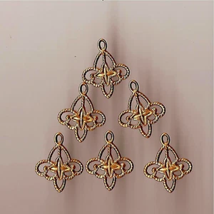 36 Piezas Vintage Latón M Haskell 13.5x11 mm Finding Pendiente Gota HB último lote - Imagen 1 de 1