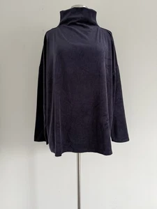 NEW EILEEN FISHER VELOUR TURTLENECK SIDE SLITS PULLOVER SWEATSHIRT SIZE  2X - Picture 1 of 9