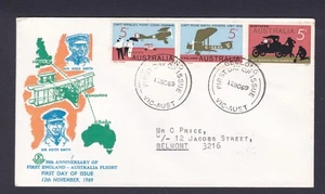 1969 FIRST FLIGHT ENGLAND-AUSTRALIA DECIMAL STAMP EXCELSIOR FIRST DAY COVER #20 - Picture 1 of 1