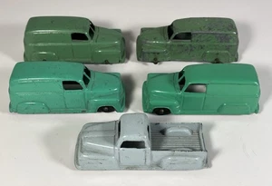 Tootsietoy 5 Stück Ford 1949 Pickup Truck 1950 Chevrolet Kastenwagen - Bild 1 von 20