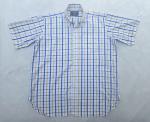 Charles Tyrwhitt Men Shirt Size XL Classic Fit Button Down Plaid Short Sleeve - Picture 1 of 9