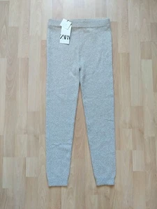 Pantalone donna Zara lana beige/marrone taglia M - Foto 1 di 6