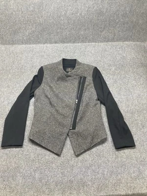 Worthington Jacket Women’s Size PM Grey Long Sleeve Diagonal Full Zip  - Image 1 of 4