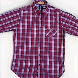Camisa Billabong Para Hombre Manga Corta Talla XL Roja A Cuadros Surf Patín Viaje Informal - Imagen 1 de 17