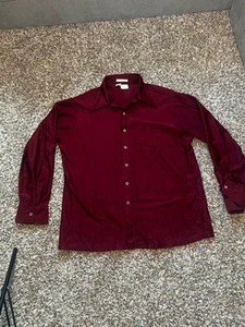 Vintage Kings Road Disco Shirt 70s Maroon Polyester Mens Tall Xxl - Picture 1 of 5