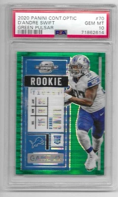 POP 2🔥2020 Panini Contenders Optic Rookie Ticket Green Pulsar D’ANDRE SWIFT /27 - Image 1 of 4