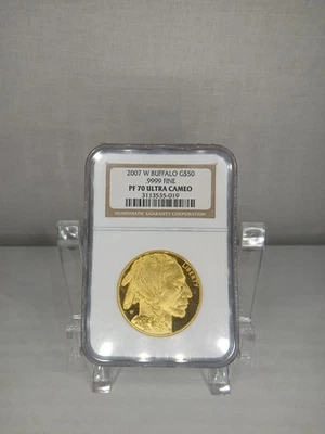 2007 W Gold US $50 American Buffalo 1 OZ Proof NGC PF 70 Ultra Cameo - Image 1 of 4