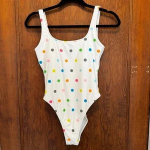 Nuevo sin etiquetas Traje de baño de una pieza Aerie Smiley® Cuchara de cumpleaños más descarado S - Imagen 1 de 7