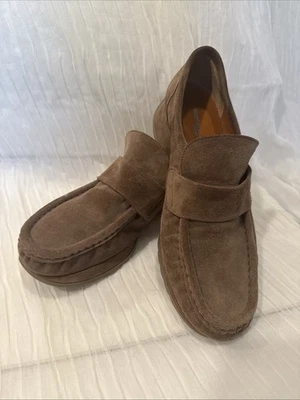 Stephane Kelian Paris vintage platform suede loafers Size 10/41 - Image 1 of 4