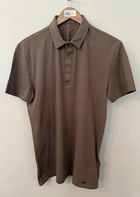 Versace- Polo Shirt - Sz L - Mens - Brown - Logo - 100% Soft Cotton - Excellent  - Image 1 of 4
