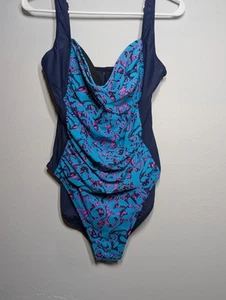 Mazu Swim Damengröße 16 Einteiler Tank Badeanzug gebraucht, in einwandfreiem Zustand blau & lila - Bild 1 von 8
