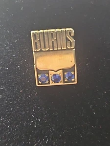 Vintage Work Achievement Pin BURNS Marked 10k - Picture 1 of 3