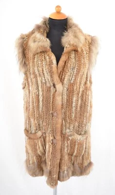 A1753 KANIN WESTE ECHT PELZ KANINCHENFELL WESTE PELZJACKE B-WARE GR. 40 - Bild 1 von 4