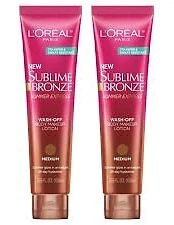 Pack de 2 lociones de maquillaje corporal L'Oréal Paris Sublime Bronze Summer Express, medianas Foto 1 de 1