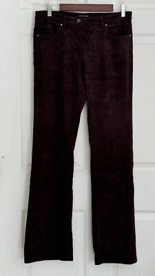 Pantalones ELIE TAHARI Marrón Chocolate Pana Informales Largo Completo Pierna Recta Talla 6 Foto 1 de 4