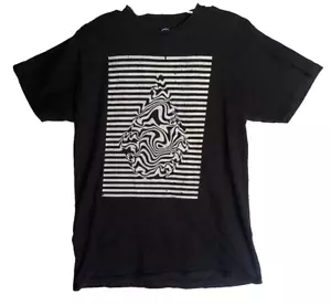 Volcom Mens M Shirt Black White Hypnotic Trippy Vibes Logo Skater Grunge Y2K - Picture 1 of 8