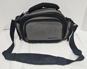 Eddie Bauer gris y negro cámara/videocámara ajustable bolso de hombro viaje de colección - Imagen 1 de 19