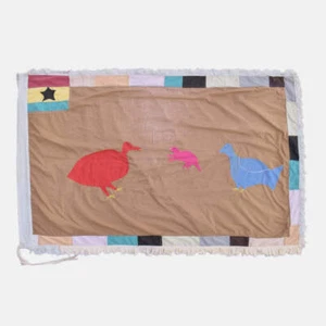 Asafo Flag Frankaa with Appliqué Ghana 58x37 Inch - Picture 1 of 10