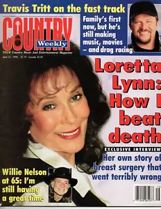 Country Weekly Magazine April 21 1998 Loretta Lynn Travis Tritt Kenny Chesney - Picture 1 of 3
