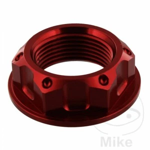 RED ALUMINUM STEERING HEAD NUT M24X1.50MM FOR SUZUKI 1340 GSX B KING 2008-2012 - Picture 1 of 1