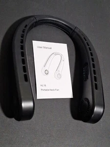 Portable Neck Fan Black Rechargable  - Picture 1 of 7