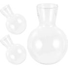 3 Pcs High Borosilicate Glass Clear Vase with Wooden Frame Decorative
