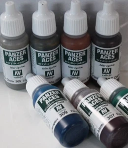 Vallejo Panzer Aces 17 ml (GP1L=188,20€) 48 diverse tonalità - Foto 1 di 44
