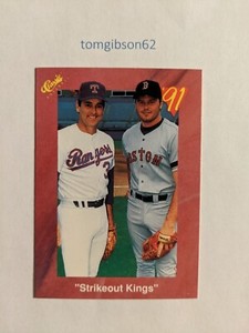 1991 Classic Nolan Ryan Roger Clemens #T97 Free Shipping